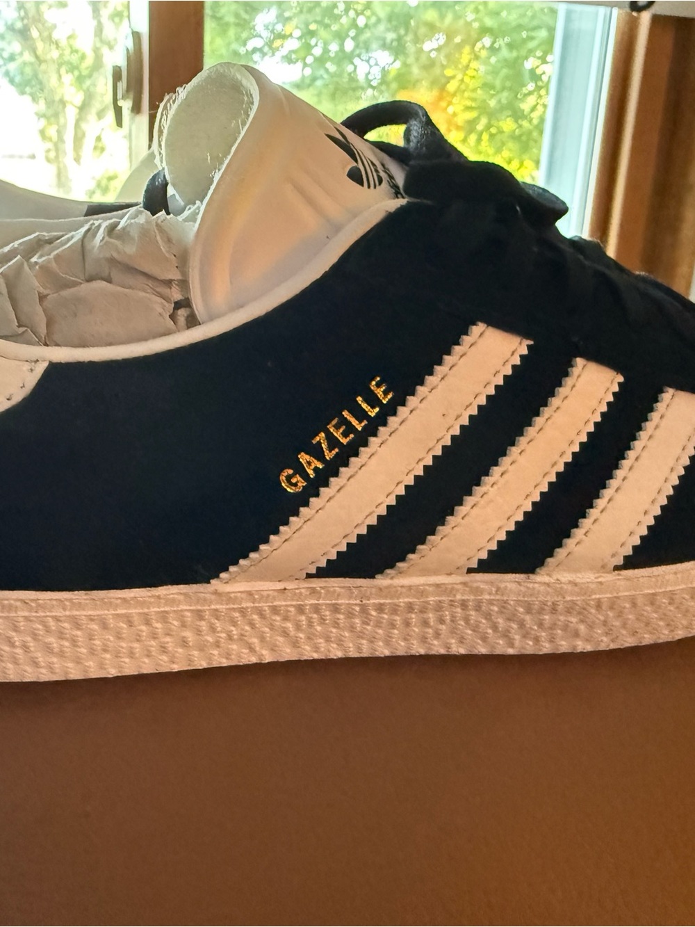 adidas Gazelle Women’s Black and White Suede Sneakers